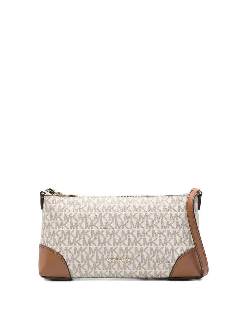 Portafoglio monogramma Crema