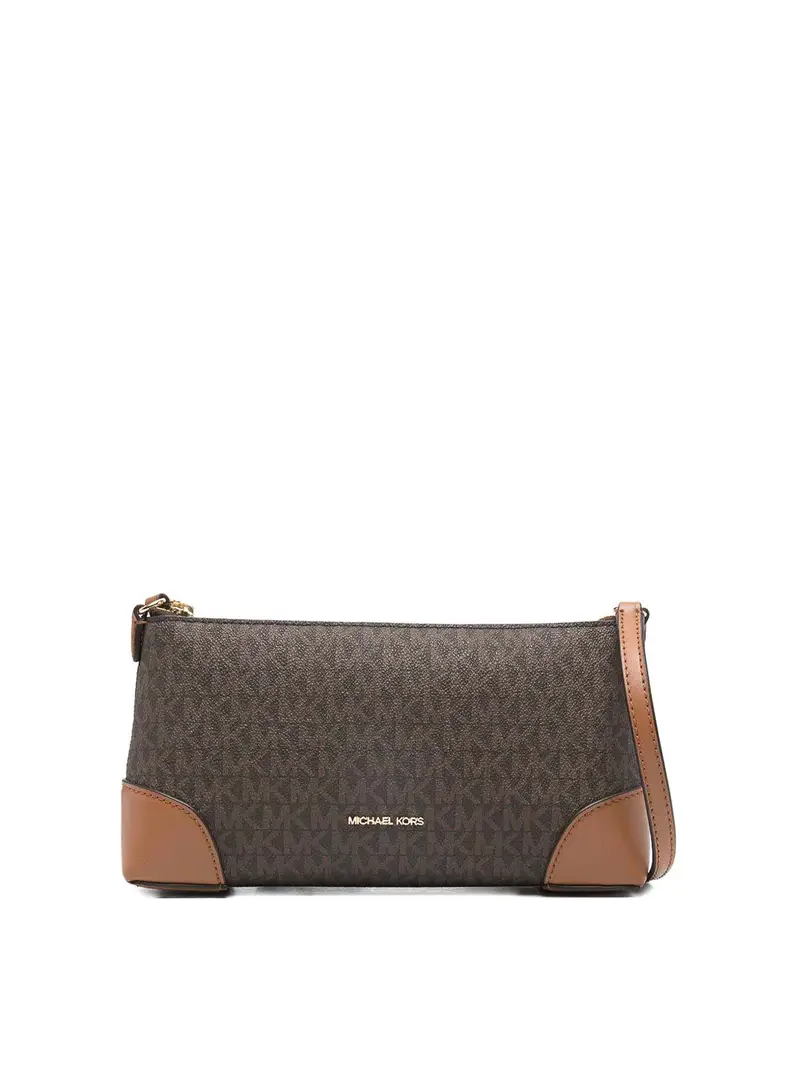 Portafoglio monogramma Marrone