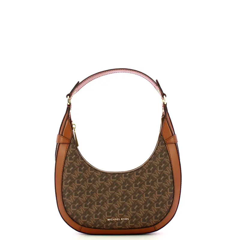 Michael Kors Preston Sm Crescent Tz Shldr 227 Marrone