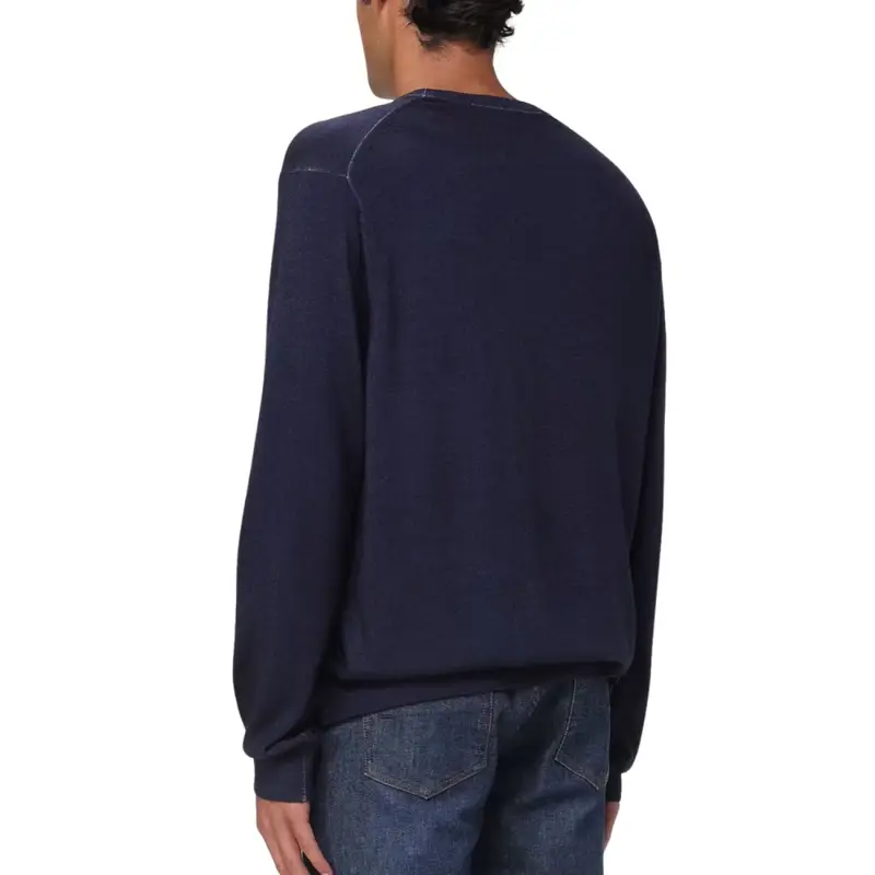 pullover da uomo girocollo in lana merino crew midnight miniatura 2
