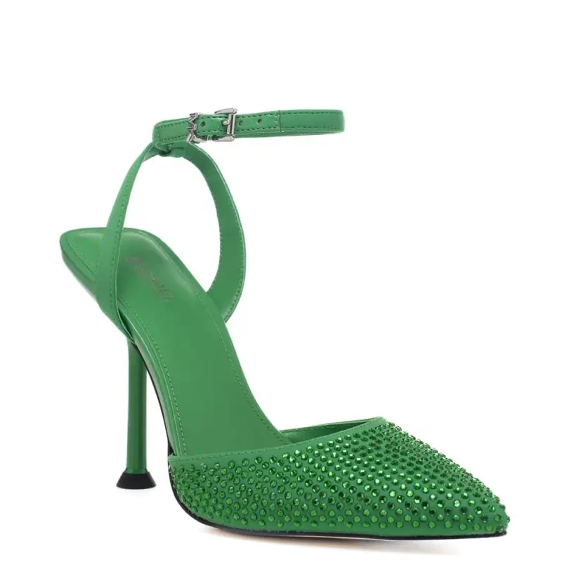 sandali chanel donna imani con strass verdi miniatura 2