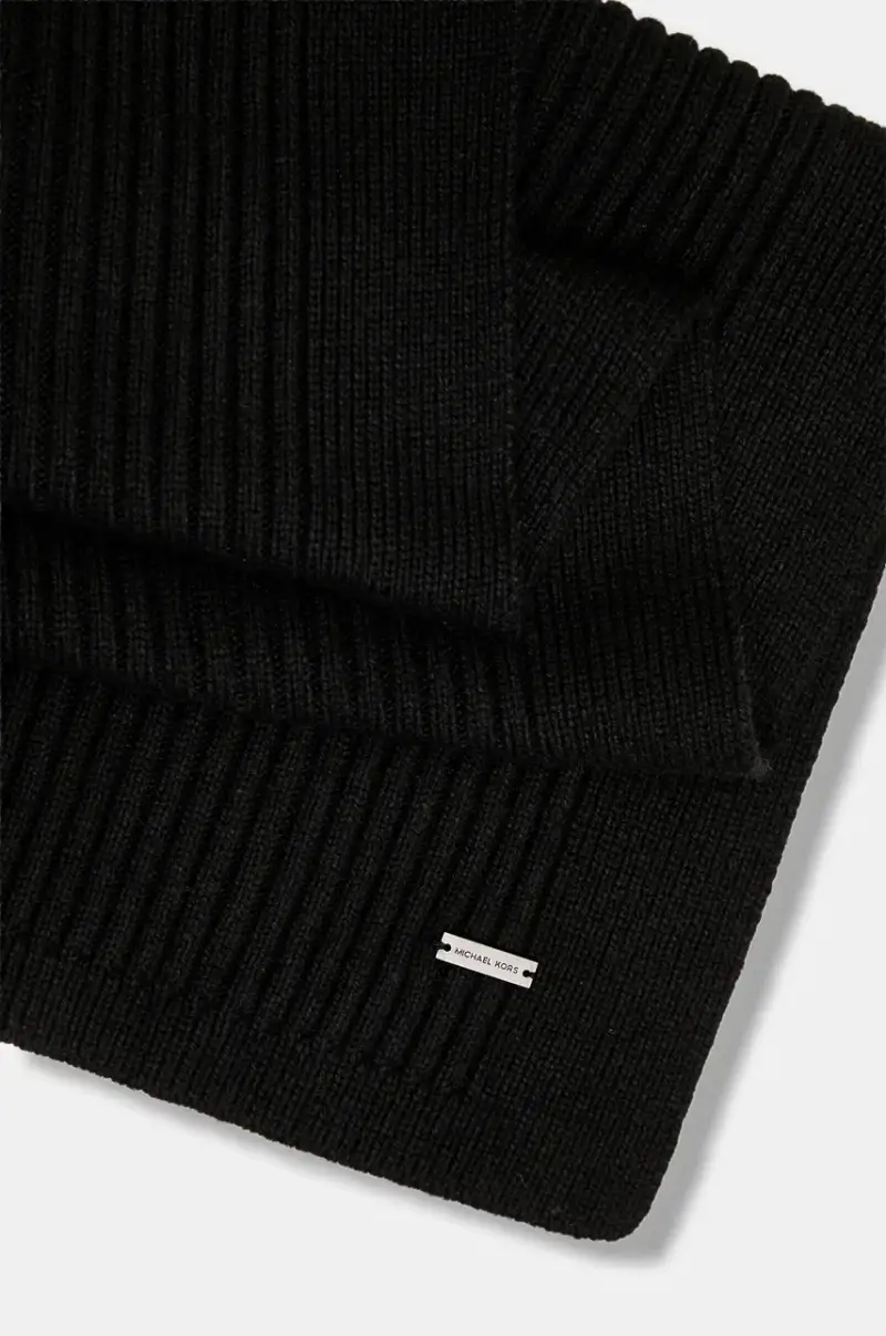 sciarpa con aggiunta di lana uomo colore nero MKMC538424 miniatura 3