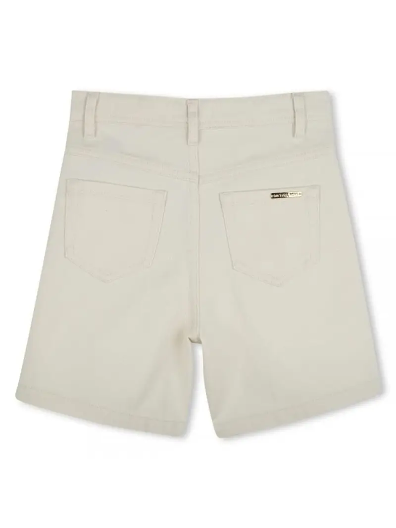 Michael Kors shorts panna bambina in cotone con strass logo sul retro miniatura 2