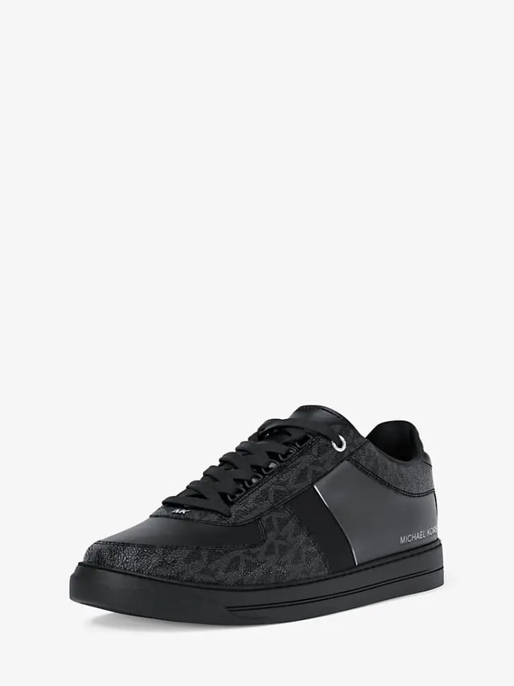 Michael Kors sneaker brady in pelle nera con logo miniatura 3