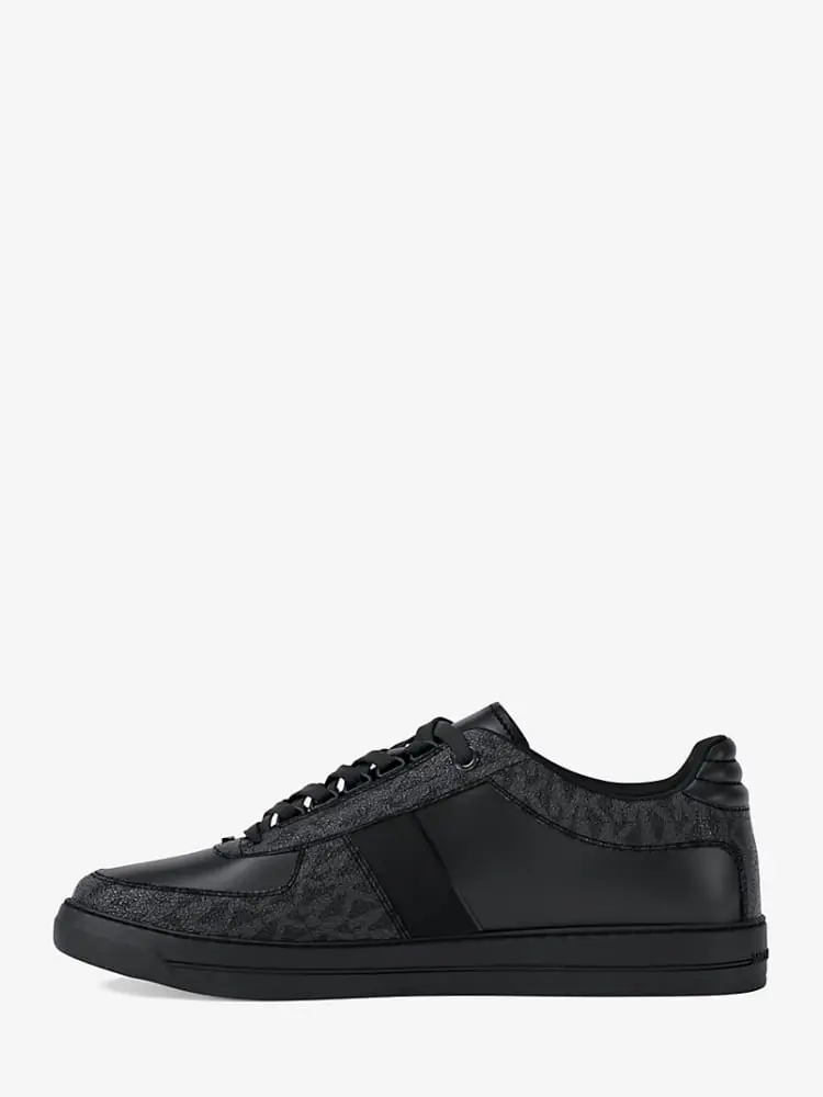 Michael Kors sneaker brady in pelle nera con logo miniatura 4