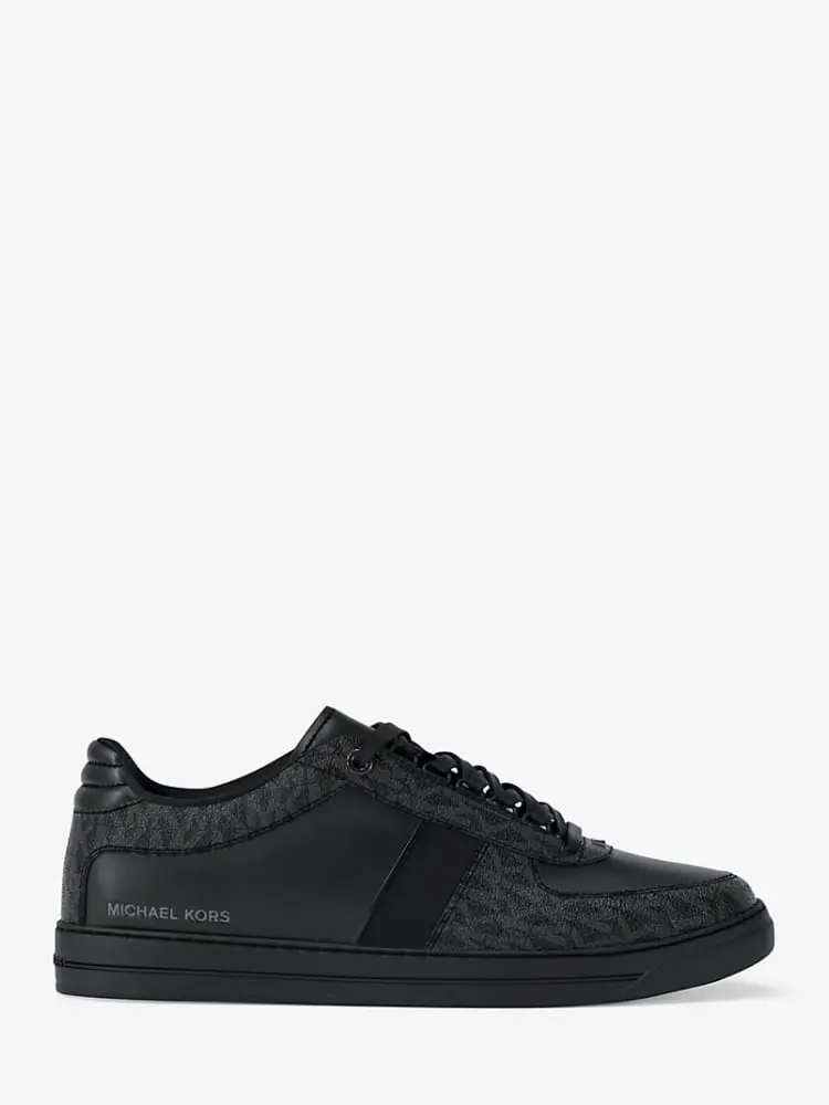 Michael Kors sneaker brady in pelle nera con logo miniatura 5