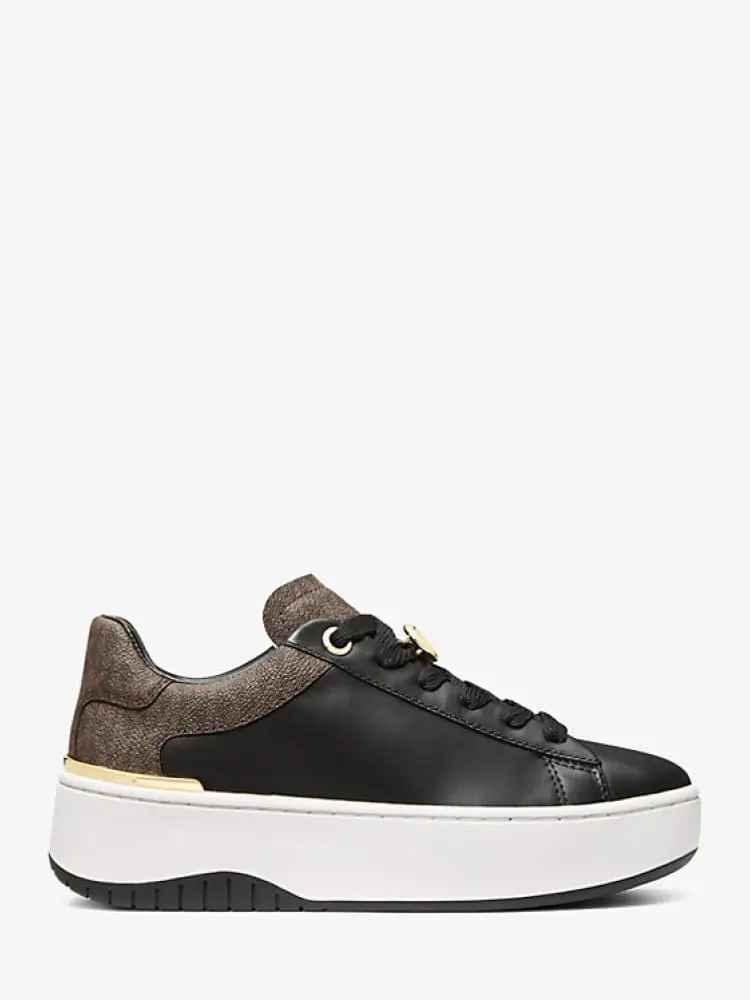 sneaker dottie in pelle nera con logo