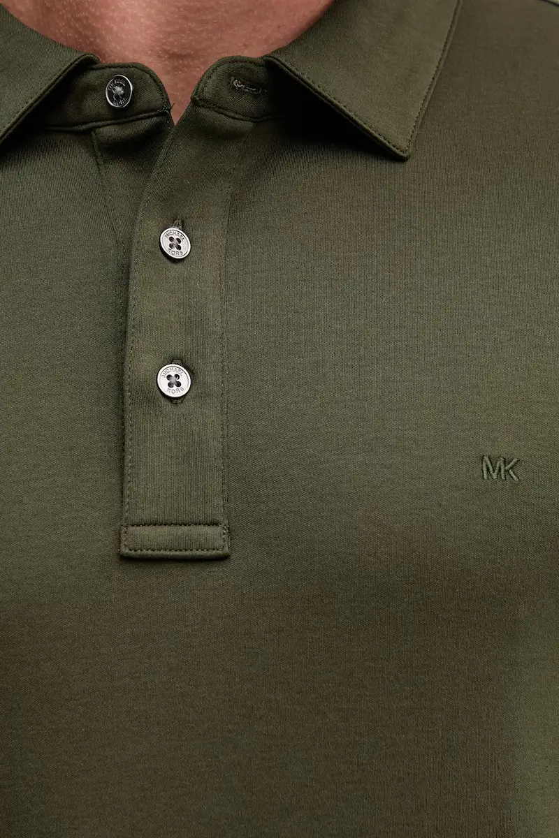 top a maniche lunghe in cotone colore nero Verde miniatura 5