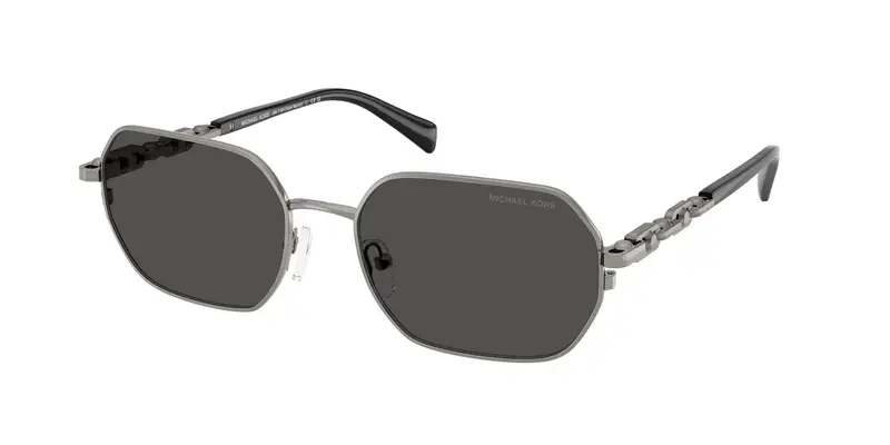 Michael Kors Unisex MK1165 SAINT MARTIN 100287 Occhiali da sole Metallo Grigio Grigio Geometrica Normale