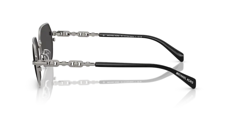 Michael Kors Unisex MK1165 SAINT MARTIN 100287 Occhiali da sole Metallo Grigio Grigio Geometrica Normale miniatura 3