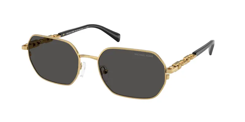 Michael Kors Unisex MK1165 SAINT MARTIN 189687 Occhiali da sole Metallo Oro Grigio Geometrica Normale