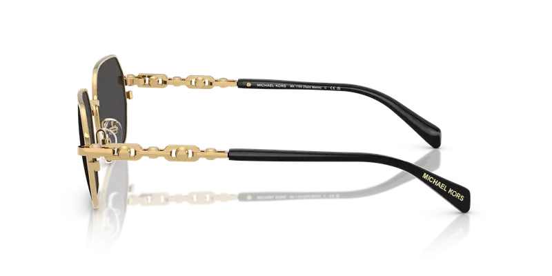 Michael Kors Unisex MK1165 SAINT MARTIN 189687 Occhiali da sole Metallo Oro Grigio Geometrica Normale miniatura 3