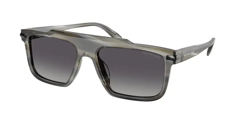 Uomo Michael Kors MK2278U BOSTON 4047T3 Occhiali da sole Acetato Marrone Grigio Squadrata Polarizzata