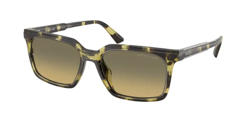 Uomo Michael Kors MK2282U HONOLULU 4029L0 Occhiali da sole Iniettato Verde Verde Squadrata Normale Sfumato