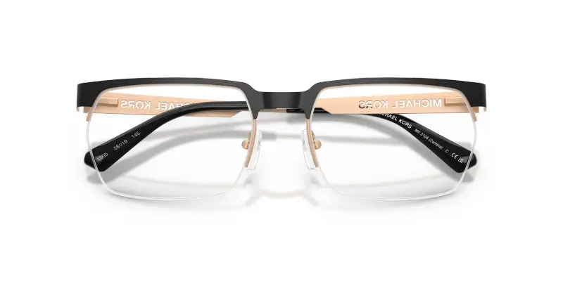 Uomo Michael Kors MK3106 ZAMBIA 1005 Montature da vista Metallo Nero Trasparente Squadrata Normale miniatura 2