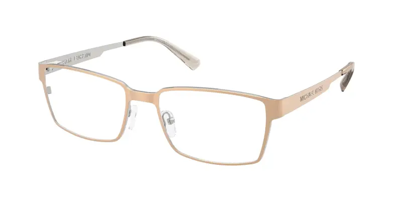 Uomo Michael Kors MK3107 ARUSHA 1014 Montature da vista Metallo Oro Trasparente Squadrata Normale