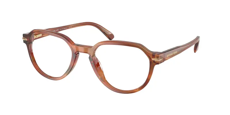 Uomo Michael Kors MK4187U WESTERLY 4039 Montature da vista Acetato Marrone Trasparente Rotonda Normale