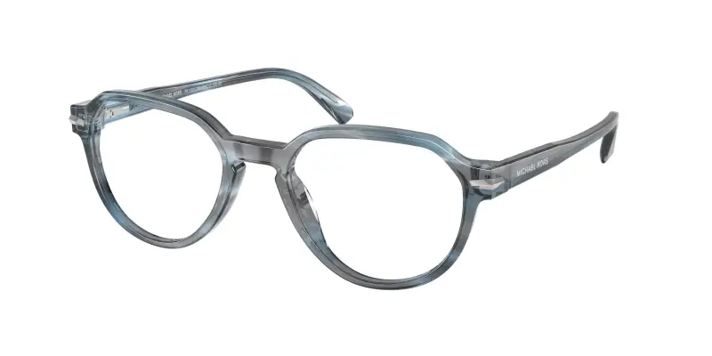 Uomo Michael Kors MK4187U WESTERLY 4048 Montature da vista Acetato Blu Trasparente Rotonda Normale