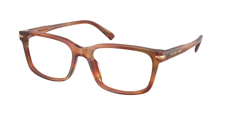 Uomo Michael Kors MK4188U SEAL HARBOR 4039 Montature da vista Acetato Marrone Trasparente Squadrata Normale