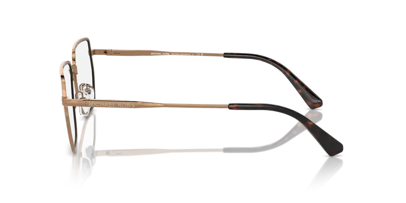 Michael Kors Uomo MK3080 STEAMBOAT 1899 Montature da vista Metallo Oro Trasparente Geometrica Normale miniatura 3