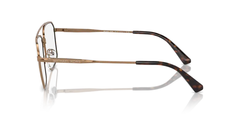 Michael Kors Uomo MK3084 TORDRILLO 1899 Montature da vista Metallo Oro Trasparente Squadrata Normale miniatura 3