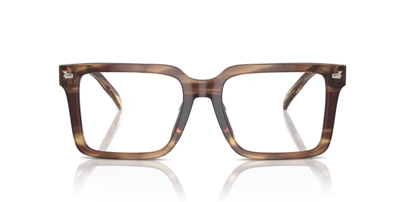 Michael Kors Uomo MK4121U MOSEL 3977 Montature da vista Acetato Marrone Trasparente Squadrata Normale miniatura 2