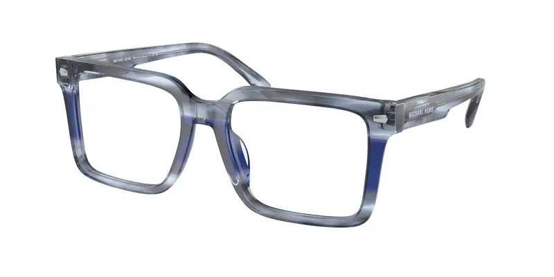 Michael Kors Uomo MK4121U MOSEL 3979 Montature da vista Acetato Blu Trasparente Squadrata Normale