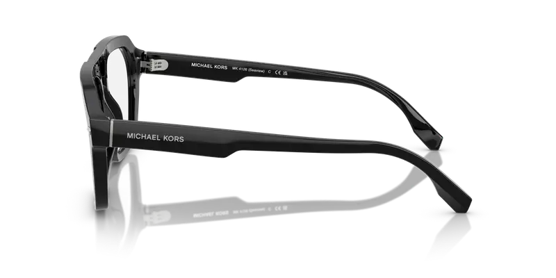 Michael Kors Uomo MK4126 SEAVIEW 3005 Montature da vista Acetato Nero Trasparente Pilot Normale miniatura 3