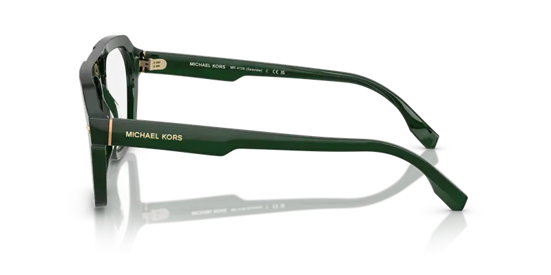 Michael Kors Uomo MK4126 SEAVIEW 4008 Montature da vista Acetato Verde Trasparente Pilot Normale miniatura 3