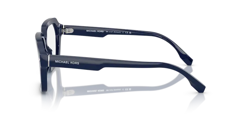 Michael Kors Uomo MK4127 KINLOCH 4009 Montature da vista Acetato Blu Trasparente Squadrata Normale miniatura 3