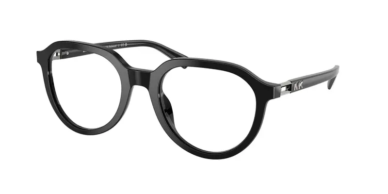 Michael Kors Uomo MK4129 REDWOOD 3005 Montature da vista Acetato Nero Trasparente Rotonda Normale