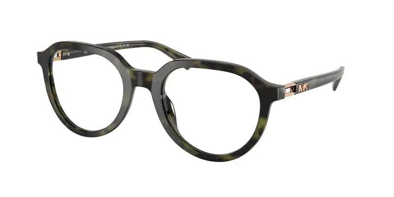 Michael Kors Uomo MK4129 REDWOOD 3943 Montature da vista Acetato Verde Trasparente Rotonda Normale