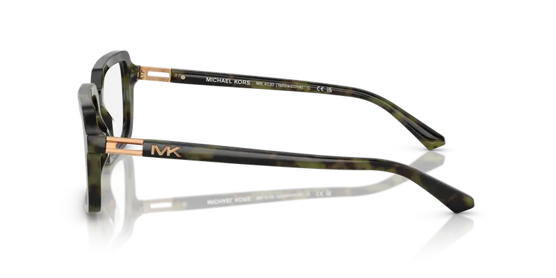 Michael Kors Uomo MK4130 YELLOWSTONE 3943 Montature da vista Acetato Verde Trasparente Squadrata Normale miniatura 3