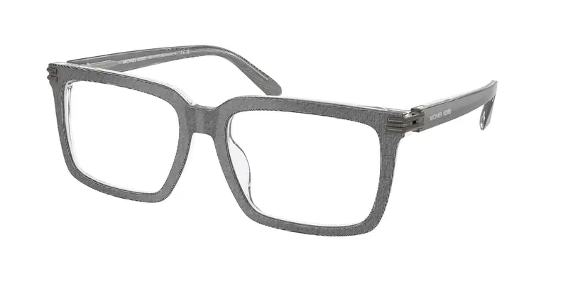Michael Kors Uomo MK4155U BAYSHORE 4009 Montature da vista Acetato Grigio Trasparente Squadrata Normale