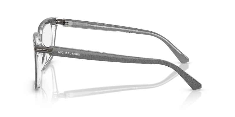 Michael Kors Uomo MK4155U BAYSHORE 4009 Montature da vista Acetato Grigio Trasparente Squadrata Normale miniatura 3