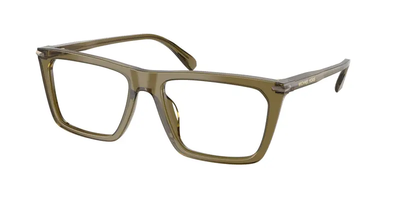 Michael Kors Uomo MK4157U ECHO PARK 4012 Montature da vista Acetato Verde Trasparente Squadrata Normale