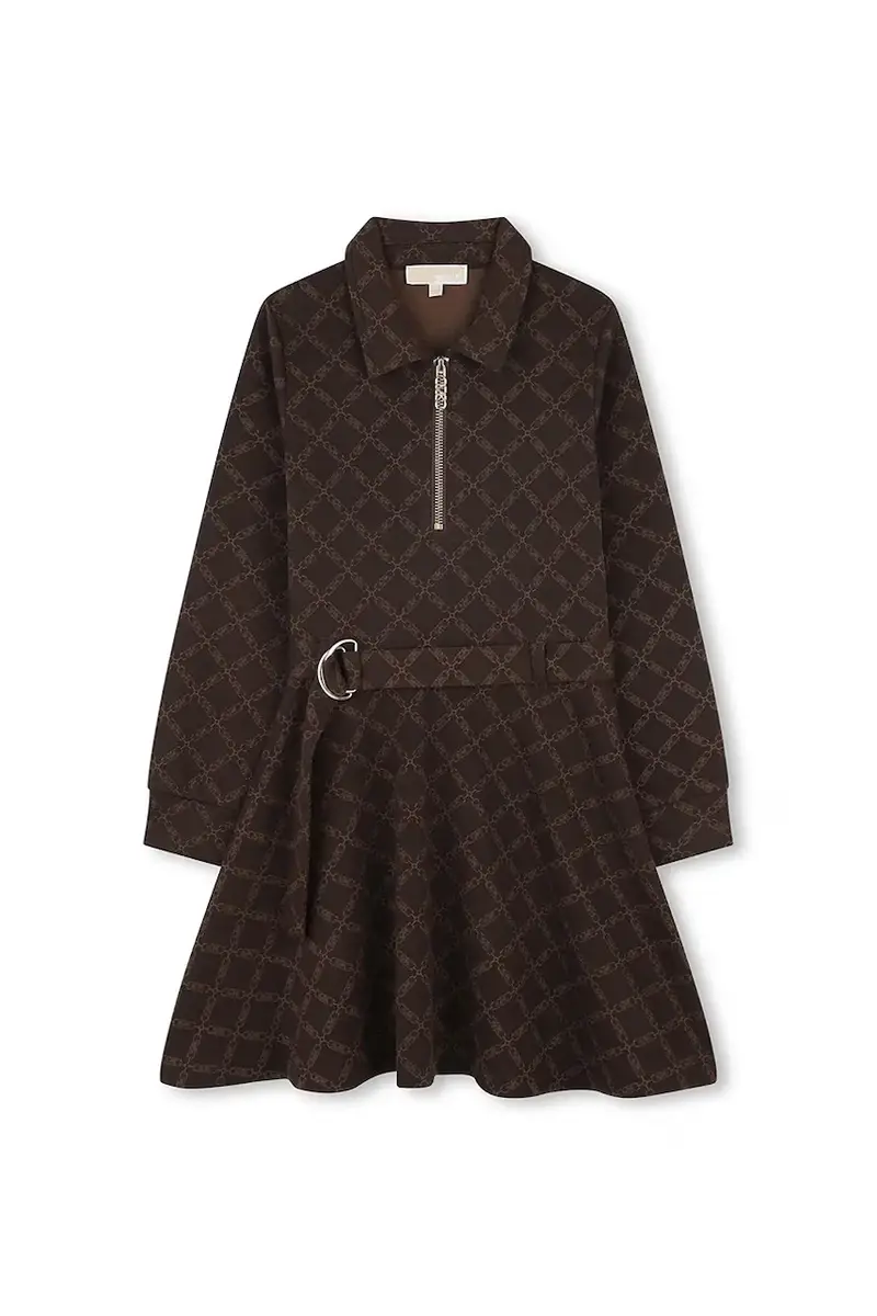 vestito bambina colore marrone R30475 miniatura 2