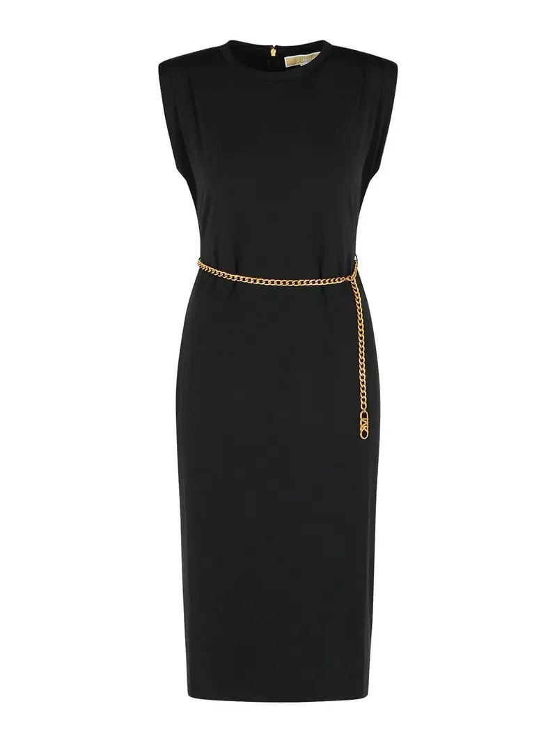 Vestito di miscela in poliestere nero