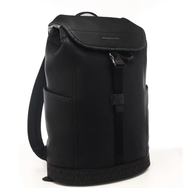 Michael Kors zaino da uomo in pelle martellata con logo lettering in metallo sul davanti