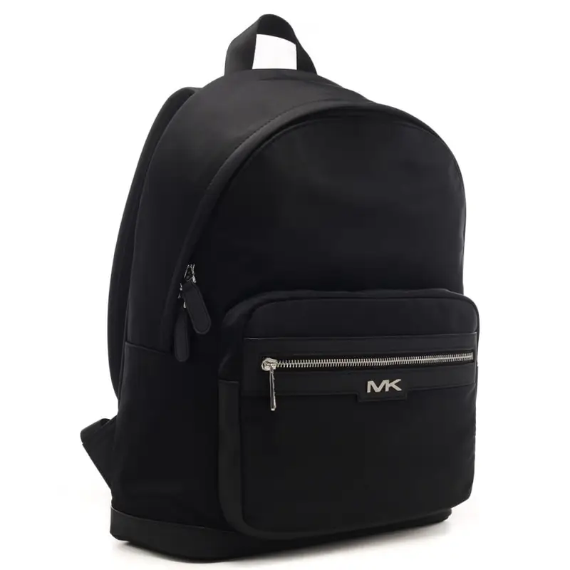 Michael Kors zaino da uomo nero con tasca con zip e logo monogram miniatura 3