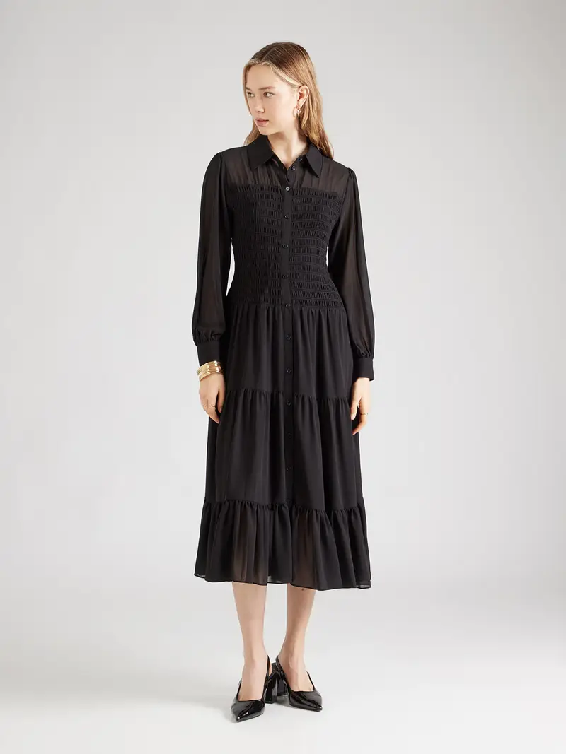 Abito camicia SMOCK nero miniatura 2