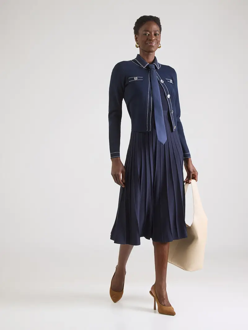 Abito in maglia navy miniatura 3