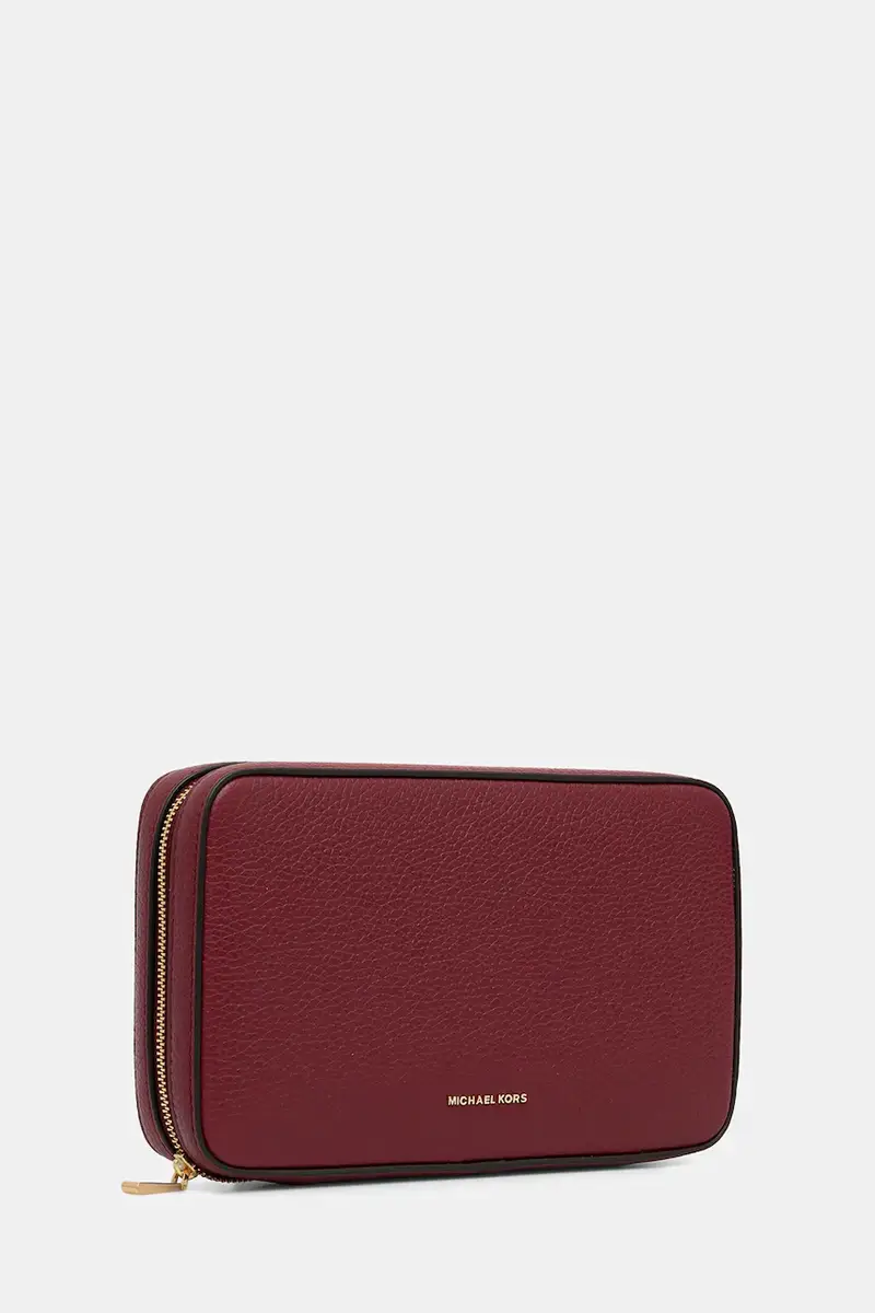 astuccio per trucchi in pelle colore granata 32T5GTMV3L miniatura 2