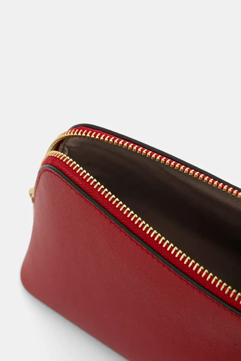 astuccio per trucchi in pelle colore rosso 32F5GJ6T2T miniatura 5