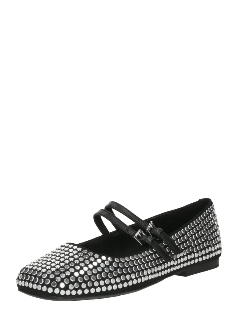 Ballerina con cinturino MATILDA nero / argento