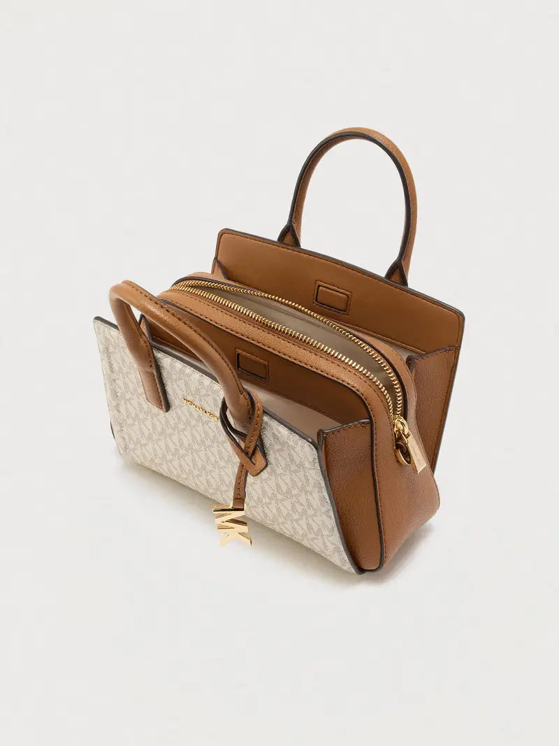 Borsa a mano écru / cognac Écru miniatura 3