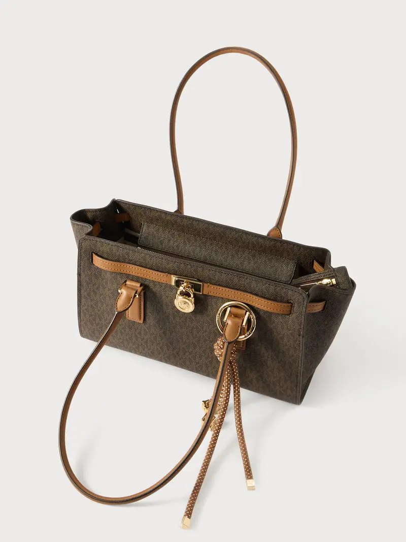 Borsa a spalla cognac / marrone scuro miniatura 2