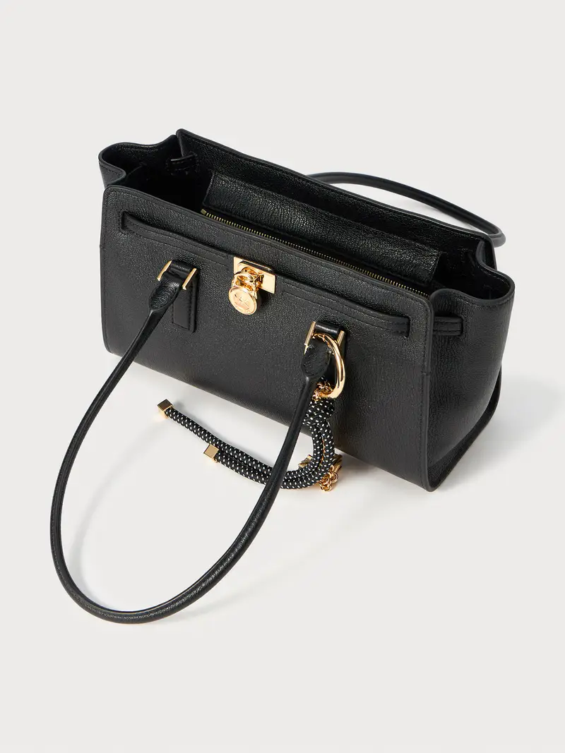 Borsa a spalla oro / nero miniatura 2