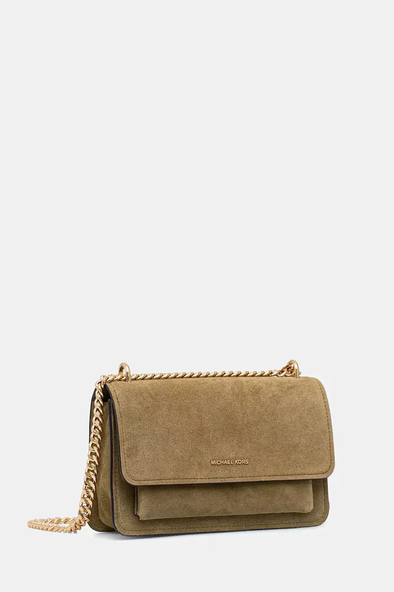 borsa in pelle scamosciata colore verde 30F5GC7L3S miniatura 2