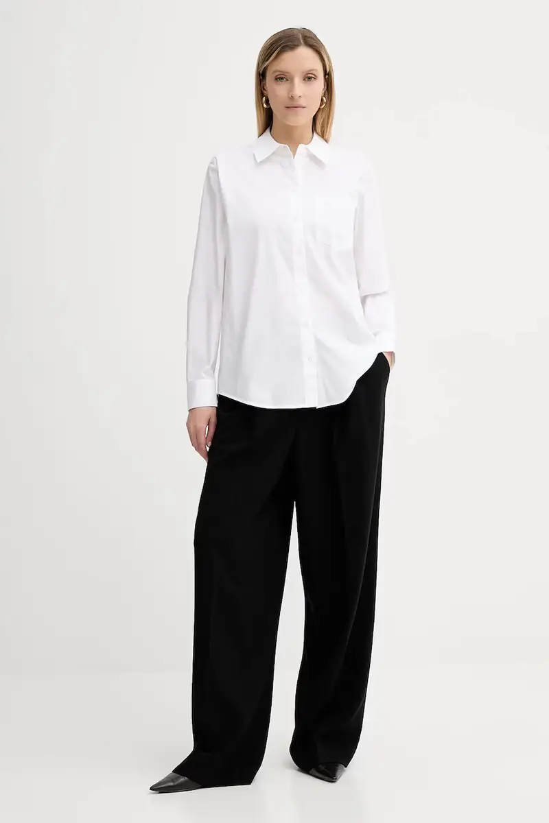 camicia donna colore bianco MT540TYF4C miniatura 2